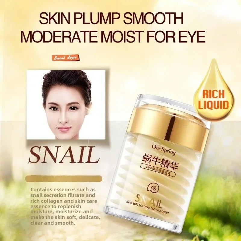Snail Collagen Skincare Set - Anti-Aging Face Cream & Eye Serum for Dark Circles