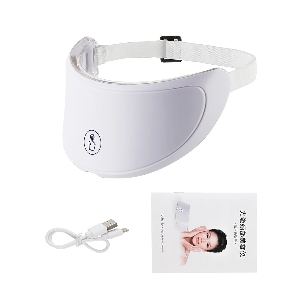 Face and Neck Beauty Machine LED Facial Mask Photon Neck Mask with 7 Colors Skin Care Massager